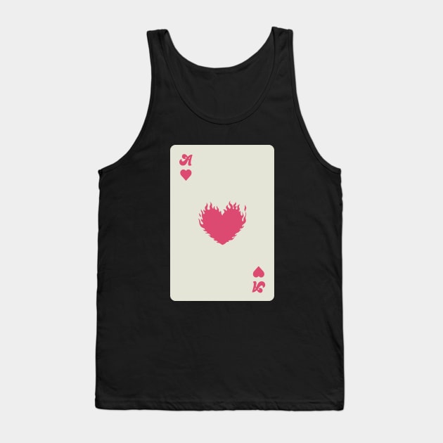 Heart on fire - Ace of hearts card Tank Top by TheMEXimalists